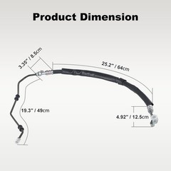 WMPHE Compatible with Power Steering Pressure Hose Assembly Acura MDX V6 3.7L 20