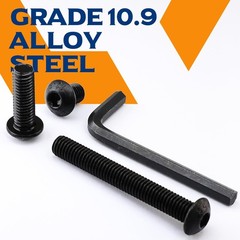 M4-0.7 x 12mm Button Head Screws Bolts, Allen Drive, 10.9 Alloy Steel, Full T…