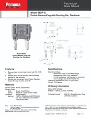 4 pieces / 2 Pairs of New Pomona MDP-S Double or Dual Banana Plug Connectors.