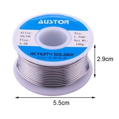 AUSTOR 60-40 Tin Lead Rosin Core Solder Wire for Electrical Soldering (1.5mm, 10