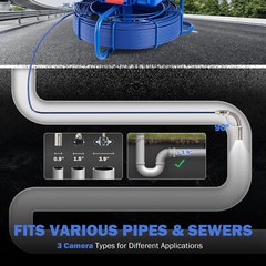 Sewer Camera 230ft/70m Pipe Inspection Camera 512hz Self-leveling Meter Counter