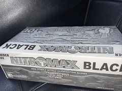 Nitromax Black Industrial Nitrile Gloves Powder Free 100 pack Size Small