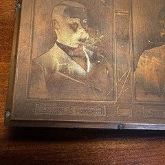 1896 Antique Copper Letterpress Printer Printing Wood Block Methodist Western PA