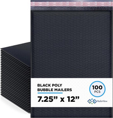 250 Pack USA Made Poly Bubble Mailers (#0) 6X10 Inches Shipping Padded Envelopes