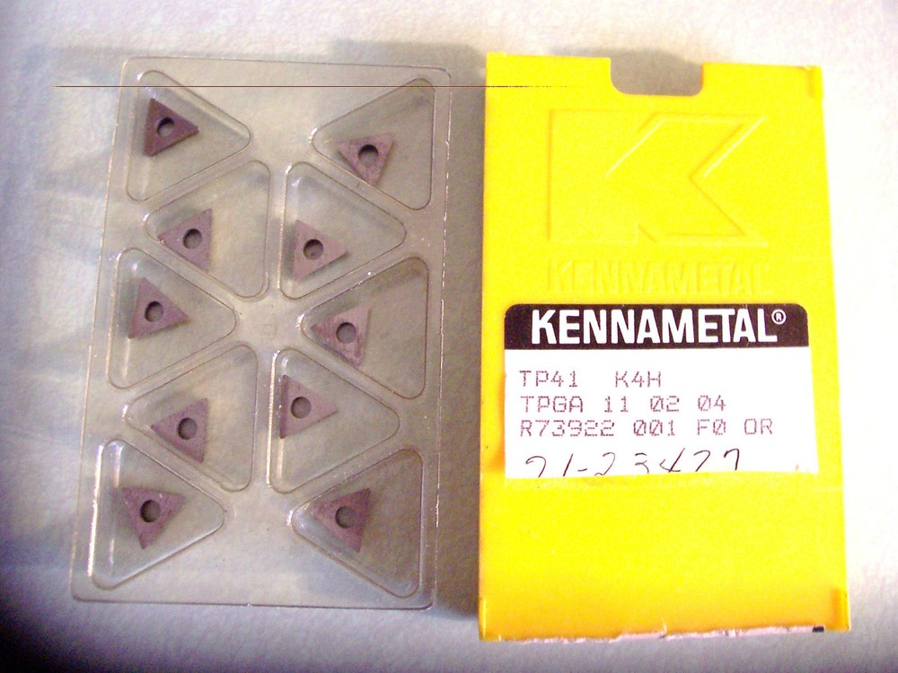 New 10 Pcs – TP41 Grade K4H Kennametal Inserts