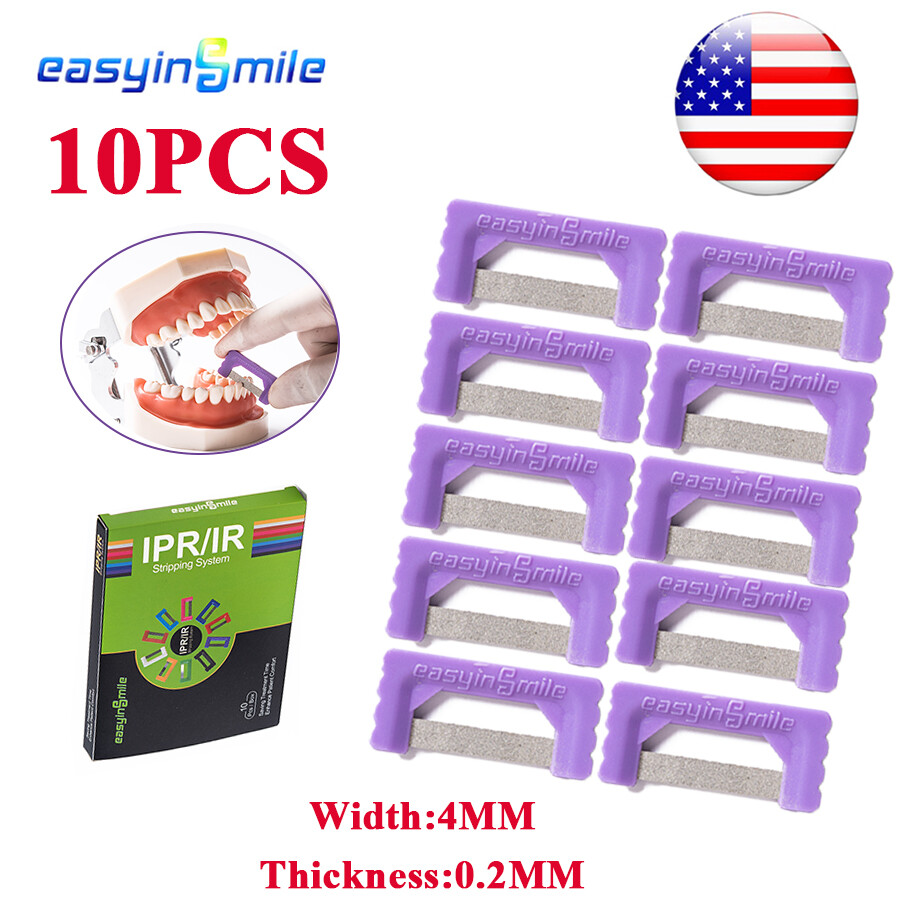 EASYINSMILE 10Pcs/Pk Orthodontic IPR Strip Reusable Strips Reduction Kit System