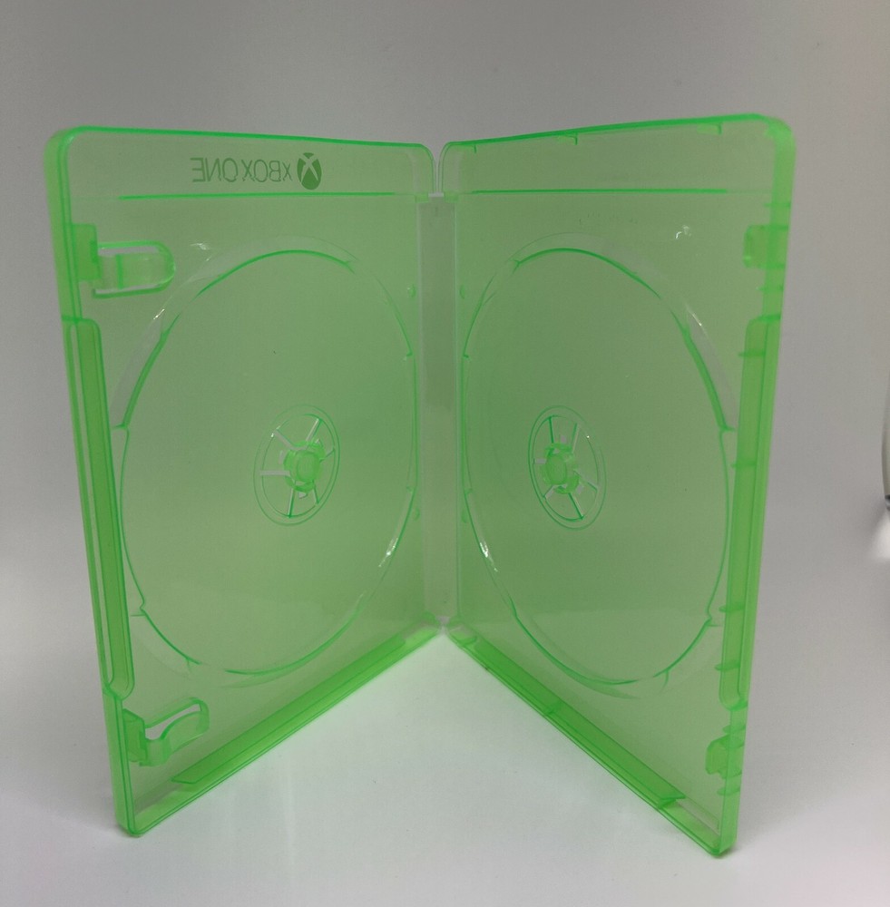 2 NEW ORIGINAL DOUBLE XBOXONE GAME REPLACEMENT CASE, SLEEVE, GREEN,XBOXONE-DBL