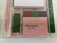 Kate Spade New York Colorblock Tackle Box Shamrock Pink Green Desk Office Kit