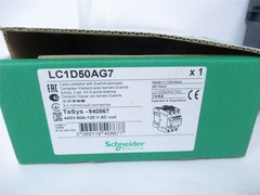 241244 New-No Box; Schneider LC1D50AG7 Contactor50A 440V 3P Coil 120VAC DINrail