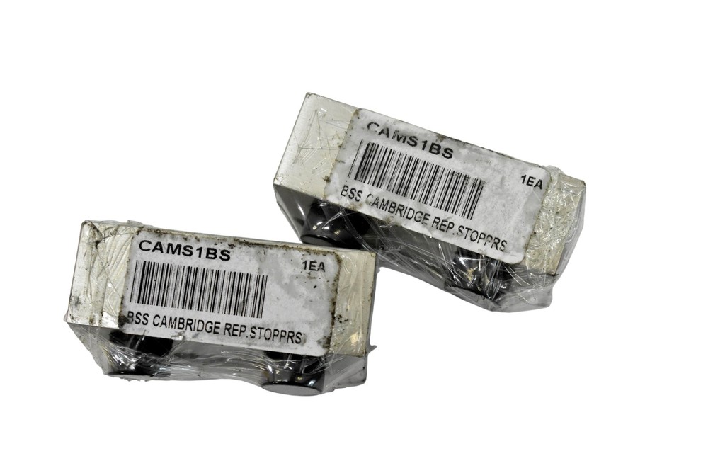 2 CRL Cambridge CAMS1BS Door Stop Surface-Mounted Aluminum Rubber Silver Brushed