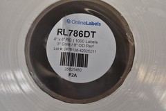 OnlineLabels Standard White Direct Thermal Labels 4″ x 6″ RL786DT 1000 Labels