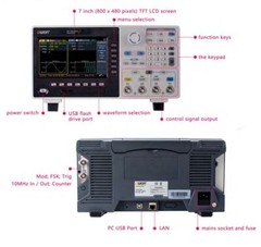 OWON XDG2000 Series 2CH Arbitrary Waveform Generator 500MS/s 10M 30-100MHz Touch