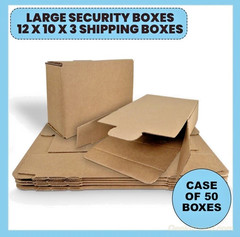 50 Pieces 12″ x 10″ x 3″ Corrugated Mailer Shipping Boxes – *LOCAL PICK UP ONLY*