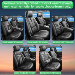Car Seat Covers Hyundai Sonata 04-26 Leather Airbag 2Pc Front Black-Grey