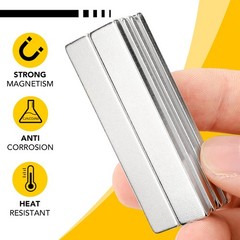 Neodymium Magnets Bar Black 12 Pack Strong Waterproof Heavy Duty Magnetic Str