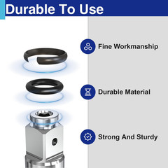 8 Sets 1/2″ and 8 Sets 3/8″ Impact Retaining Ring Clip with O-Ring Impact Fricti