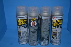 (4) Flex Seal Clear Spray, Rubber Sealant Coating Waterproof Repair 14 oz Each