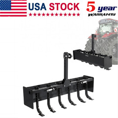 55 Inch Heavy Duty Box Blade for Tractor 6 Adjustable Shanks CAT 0-1 Compatible