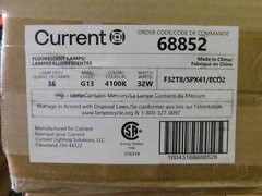 36 NEW Current Fluorescent Lamps, 68852, G13 Base, 4100K, 32W, F32T8/SPX41/ECO2