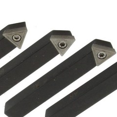 5 pc 3/8″ Lathe Indexable Carbide Insert + Turning Tooling Bit Holder Set