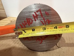 1 Slice 4140 Hot Rolled Steel Bar Round Stock Heat Treated 4 1/2” OD x ~1/2”