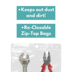 Clear Plastic Reclosable Hanghole Bags Choose: Mil, Size & Pack
