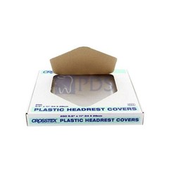 Crosstex L0CP Dental Headrest Covers Plastic Clear 9.5″ X 11″ 1000/Box