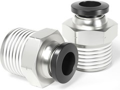 High Pressure Push to Connect Fittings – 1/4″ x 3/8″ NPT Thread, Non-Leak Design