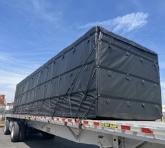 2 Pack Superlight 14oz Flatbed Trailer Lumber Steel Tarp 20×27 (6′ Drop) – Blue