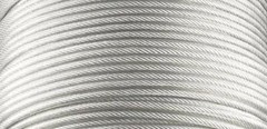 Vinyl Coated Stainless Steel 304 Cable Wire Rope 7×7, Clear, 1/16″ – 1/8″