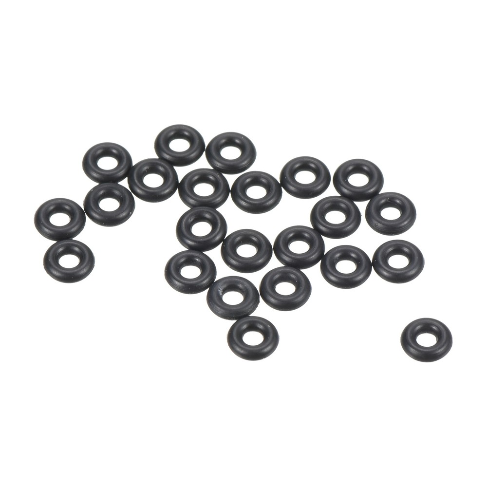 100pcs 4x2x1mm Nitrile Rubber O-Rings Metric Sealing Gaskets, Black