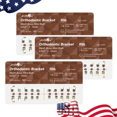 US AZDENT Dental Orthodontic Brackets Brace Mini Roth/MBT 0.022/0.018 345 Hook