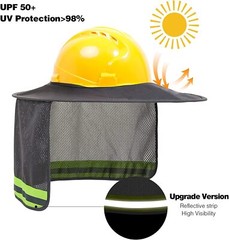 3 Pack Hard Hat Sunshield Upgrade Full Brim Neck Sunshade Cover – GREY