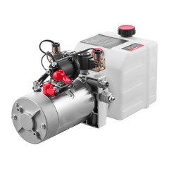 Uimoso 4 Quart Double Acting Hydraulic Pump Dump Trailer Pack DC 12V Power Unit
