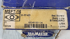 Seal Master MSFT-16 Flange Mount Bearing 1″ Gold Line Standard 2 Bolt Mount