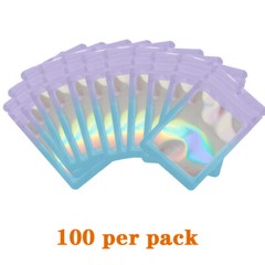 100 Holographic Mylar Bags Smell Proof Resealable Foil Pouches Gradient