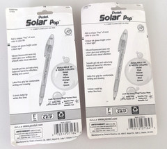 PENTEL SOLAR POP Neon PEN 27164 Fine line 0.6mm 2 packs Green Orange Pink Yellow