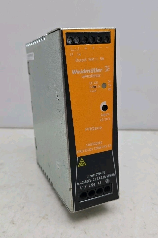 Weidmuller PRO ECO3 120W 24V 5A Switching Power Supply 1469530000 Din Rail