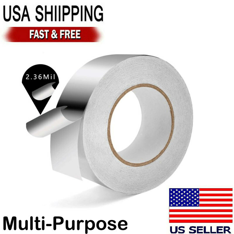Aluminum Foil Tape 2in x 55 Yd Heat Resistant Waterproof Insulation Home Repair