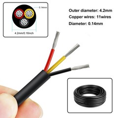 24 Gauge Wire 3 Conductor, 65.6FT 24AWG Electrical Wire, 24/3 Stranded Tinned…