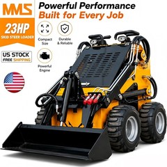 🔥2026 Mini Wheel Skid Steer Loader 23HP RATO Gasoline Engine Skid Steer Loader