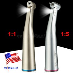 Dental 1:1 /1:5 LED Fiber Optic Contra Angle Handpiece Inner Spray Yabangbang st
