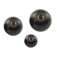Ball Shaped Hnadle Knobs M4 M5 M6 M8 M10 M12 Thread Clamping Nuts Plastic Black