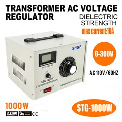 1 x STG-1000W Variable Autotransformer 0-300V Voltage Regulator Transformer