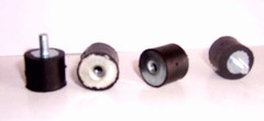 4 Male/Female Rubber Isolator Mounts 3/4″ dia x 5/8″ thick w/ 10-32 x 3/8″ Stud