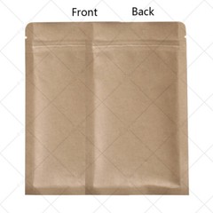 Variety Sizes Double-Sided Beige Kraft Paper Zip Lock Pouch Bag Herb Packing M