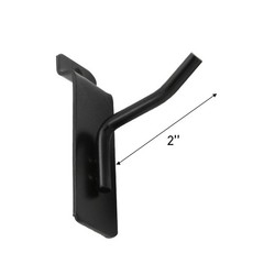 SSWBasics Slatwall Accessories: 2″ Black Slatwall Hooks, 25 Count – Premium