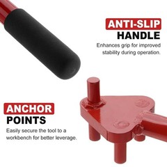 Manual Rebar Bender Rod Bending Tool Hand Operated for 5/8 inch Rebar Flat Steel