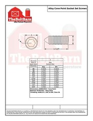 1/4″-20 Alloy Cone Point Allen Socket Set Screw Coarse Black Oxide (Pick Size)