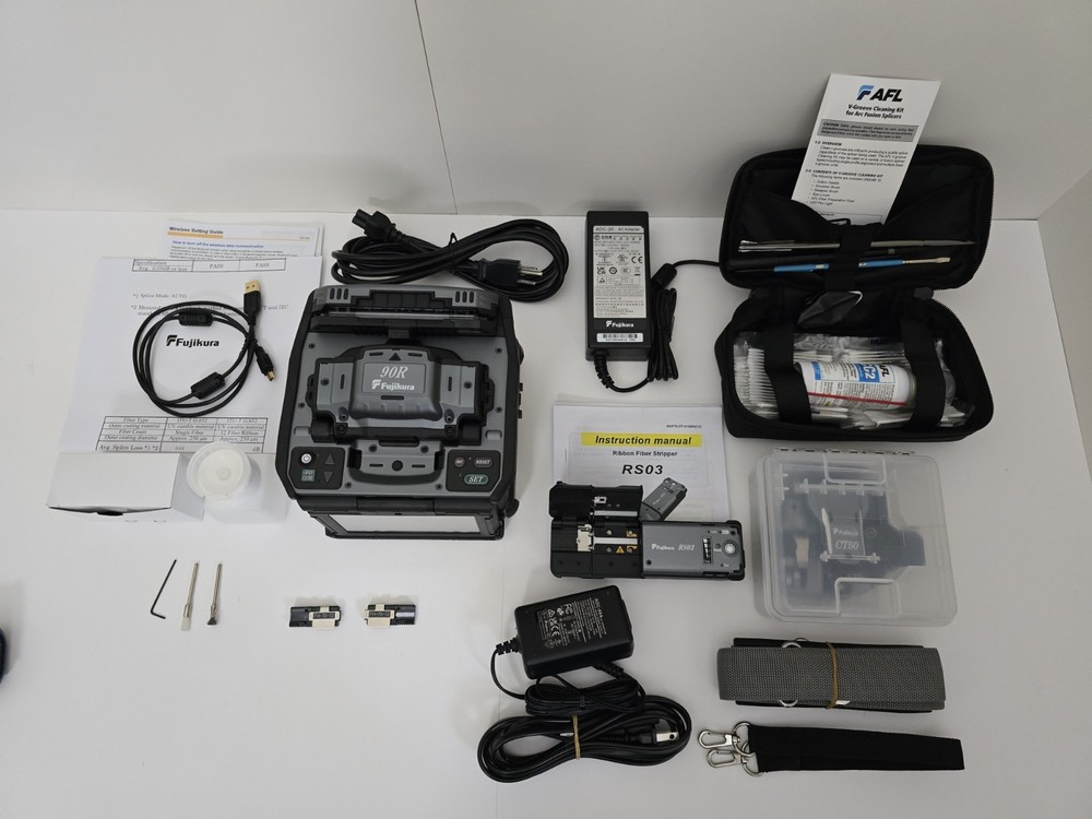 AFL Fujikura 90R Ribbon Fusion Splicer Kit with CT50 and RS03 Total Arcs Zero